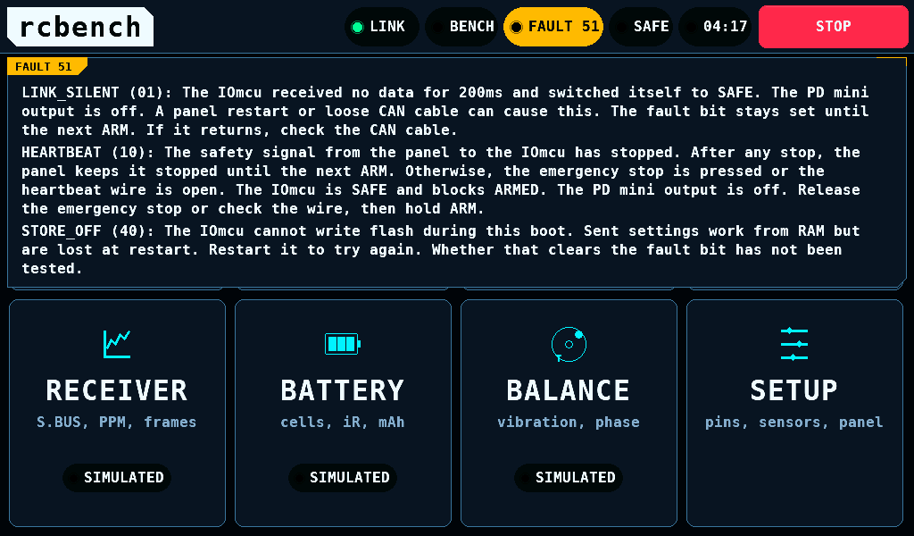 The FAULT box with three bits set