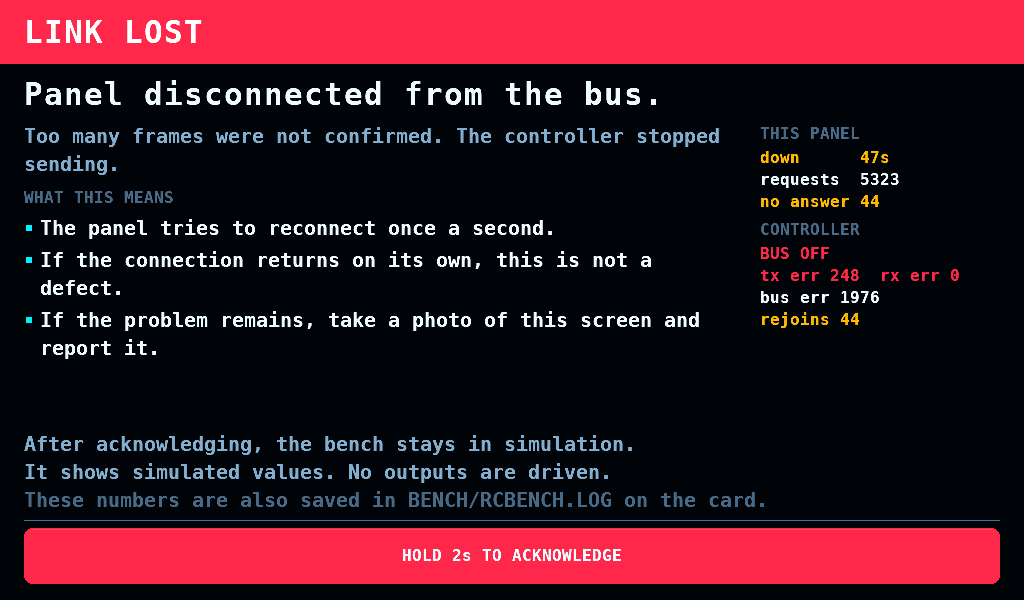 The panel is off the bus