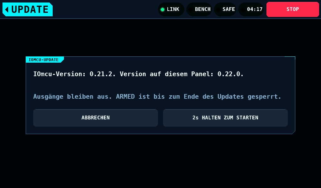 Die Frage auf dem Menü