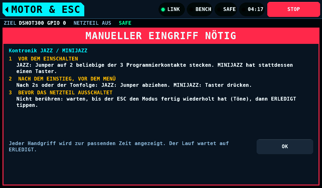 Seine Handgriffe