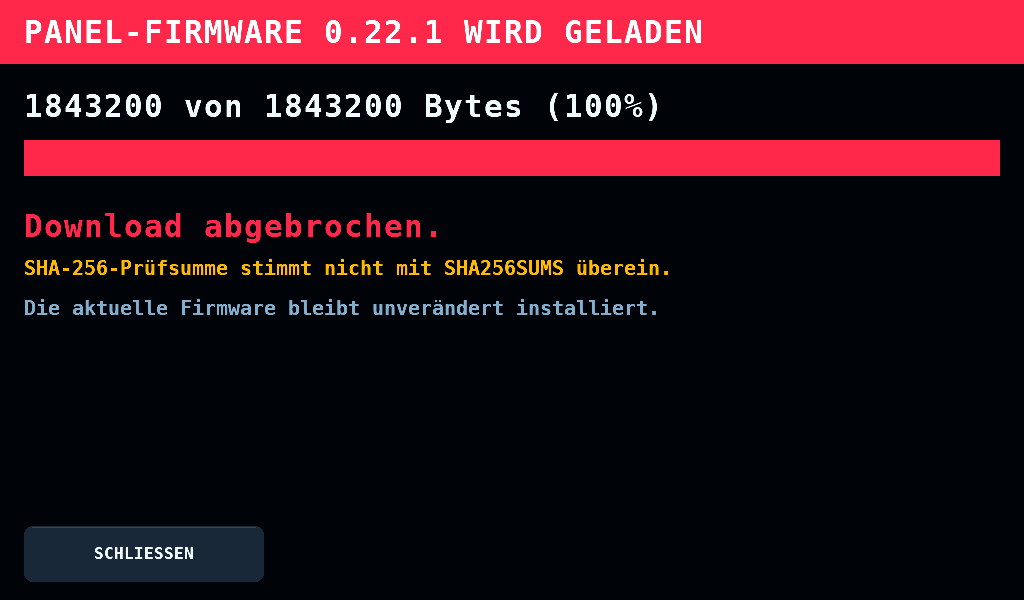 Ein abgebrochener Download