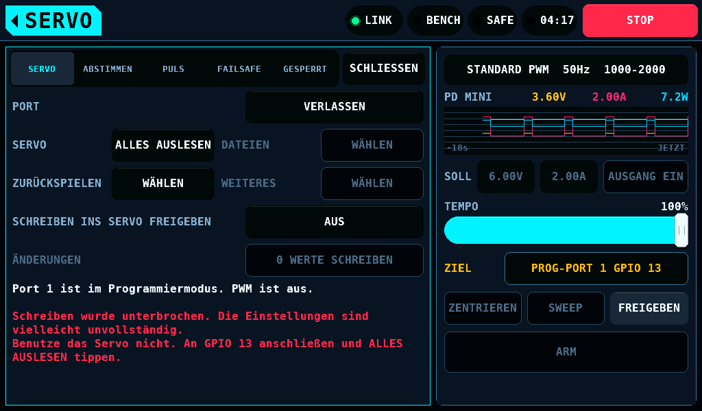Ein unterbrochenes Schreiben