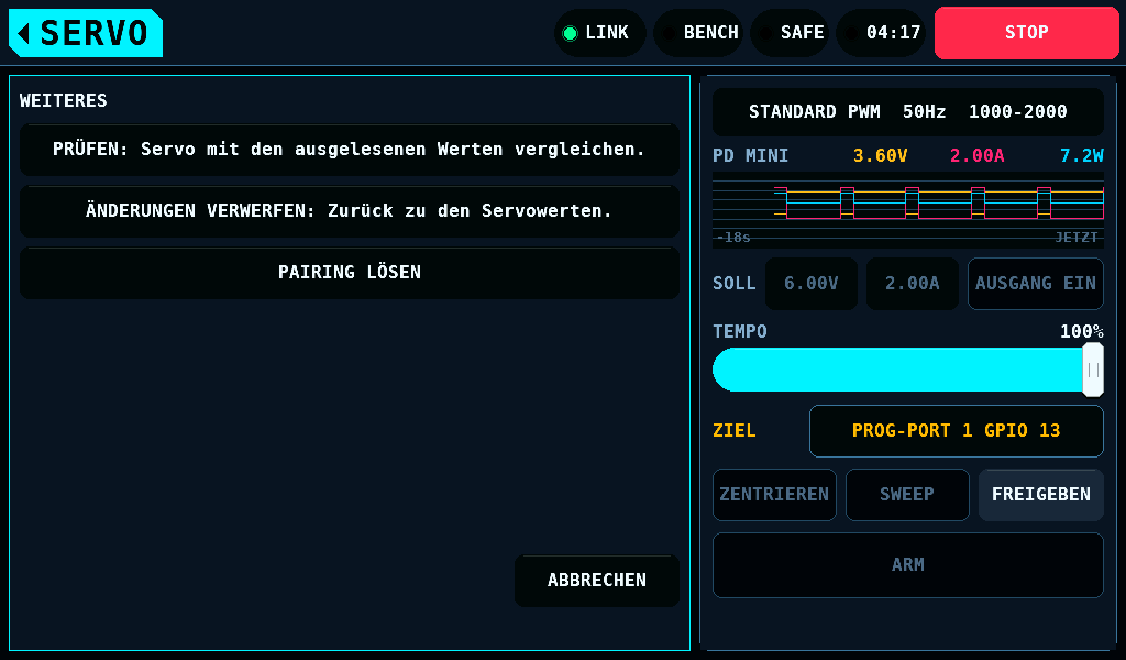 WEITERES im Programmiermodus