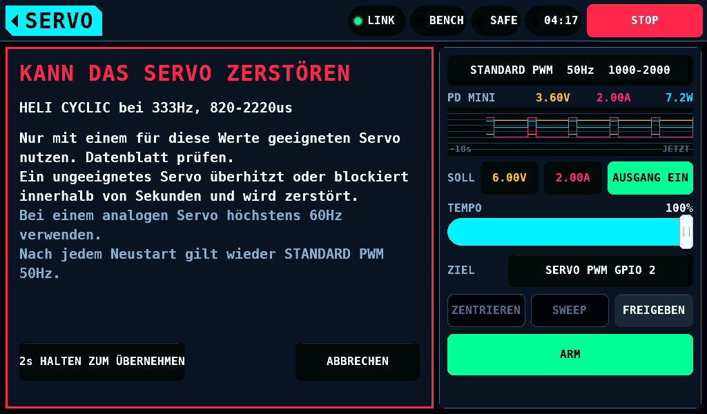 KANN DAS SERVO ZERSTÖREN
