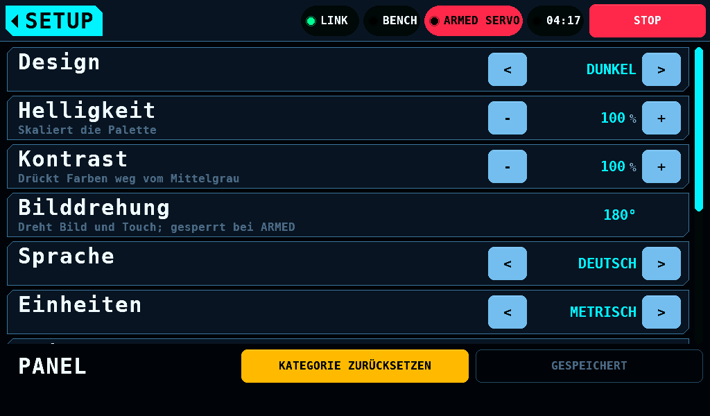 Bilddrehung auf 180° bei ARMED
