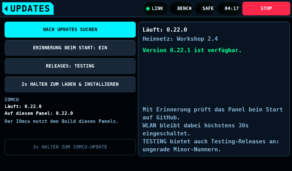 Ein Testing-Release, gefunden mit TESTING
