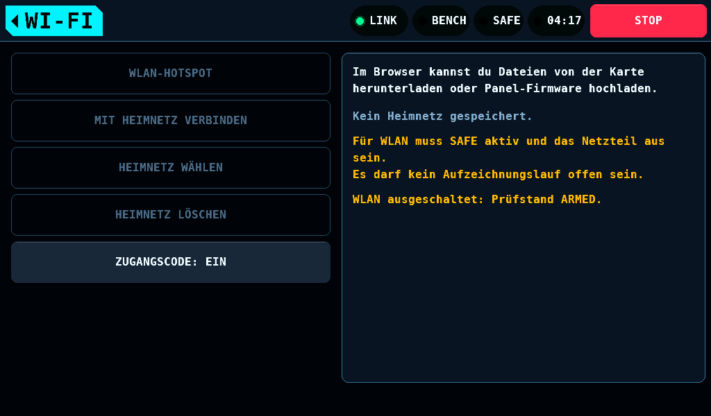 Das Funkmodul darf nicht starten, nachdem es bei einem Schalten auf ARMED ausging
