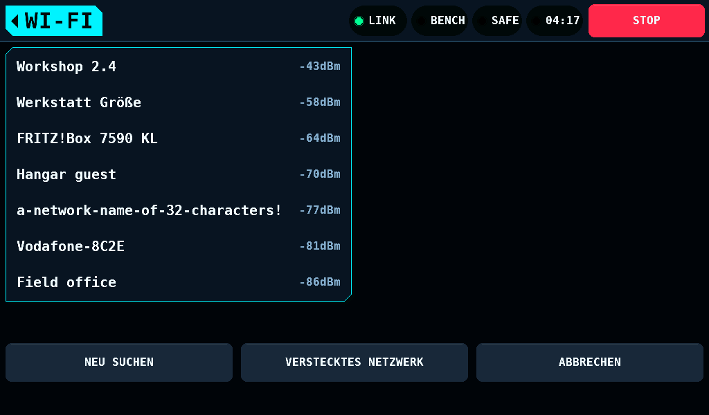 Die gefundenen Netze