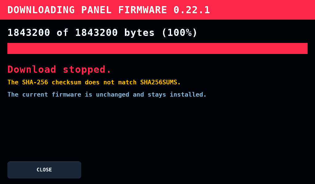 A download that stopped
