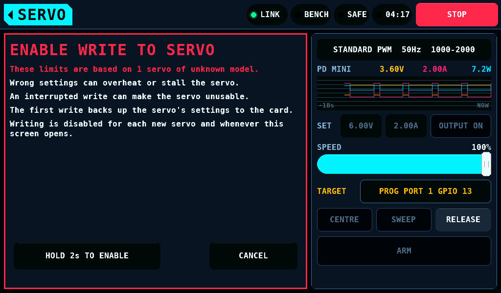 Enabling the write
