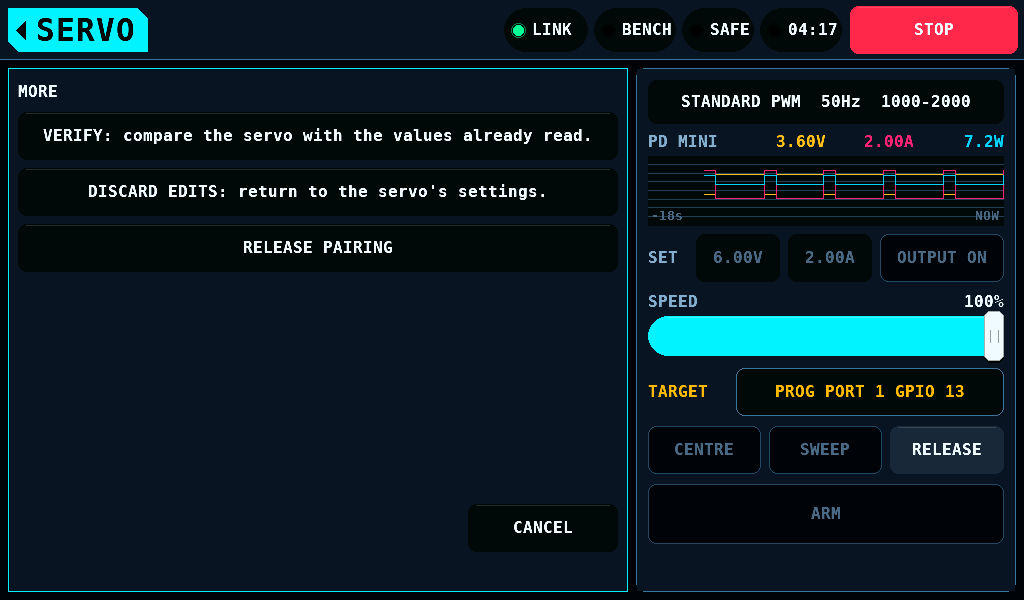 MORE in programming mode