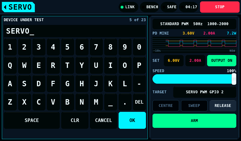NAME on the keyboard