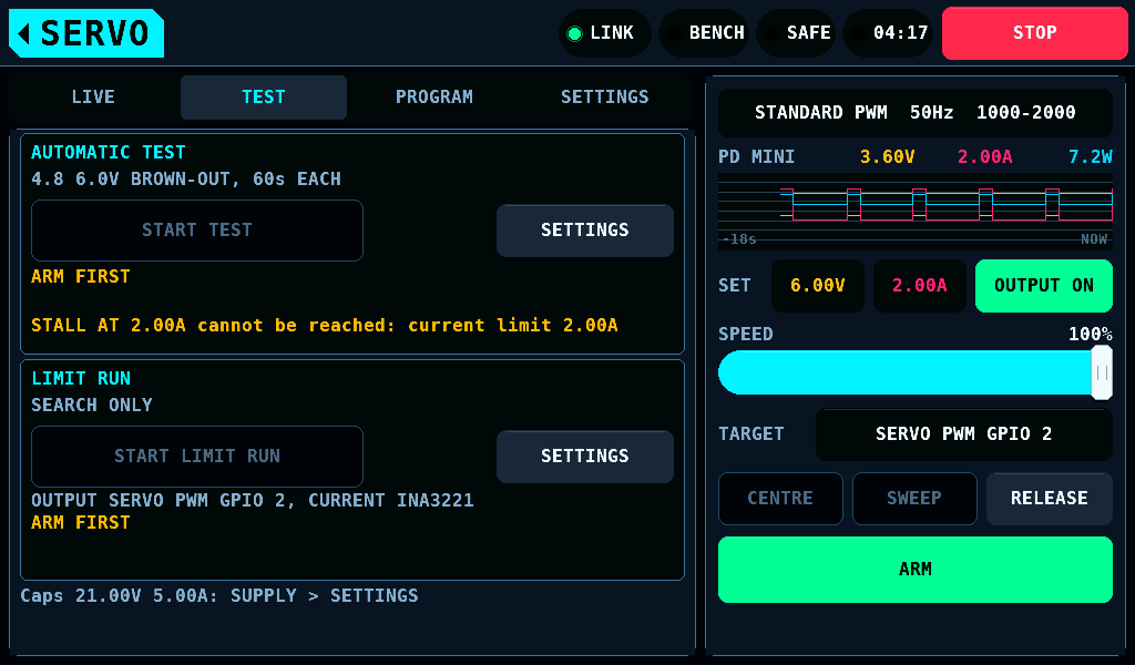 TEST and its two run cards
