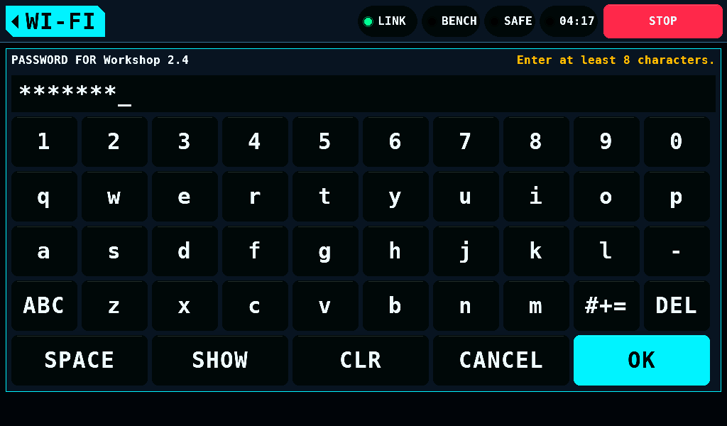 Fewer than 8 characters
